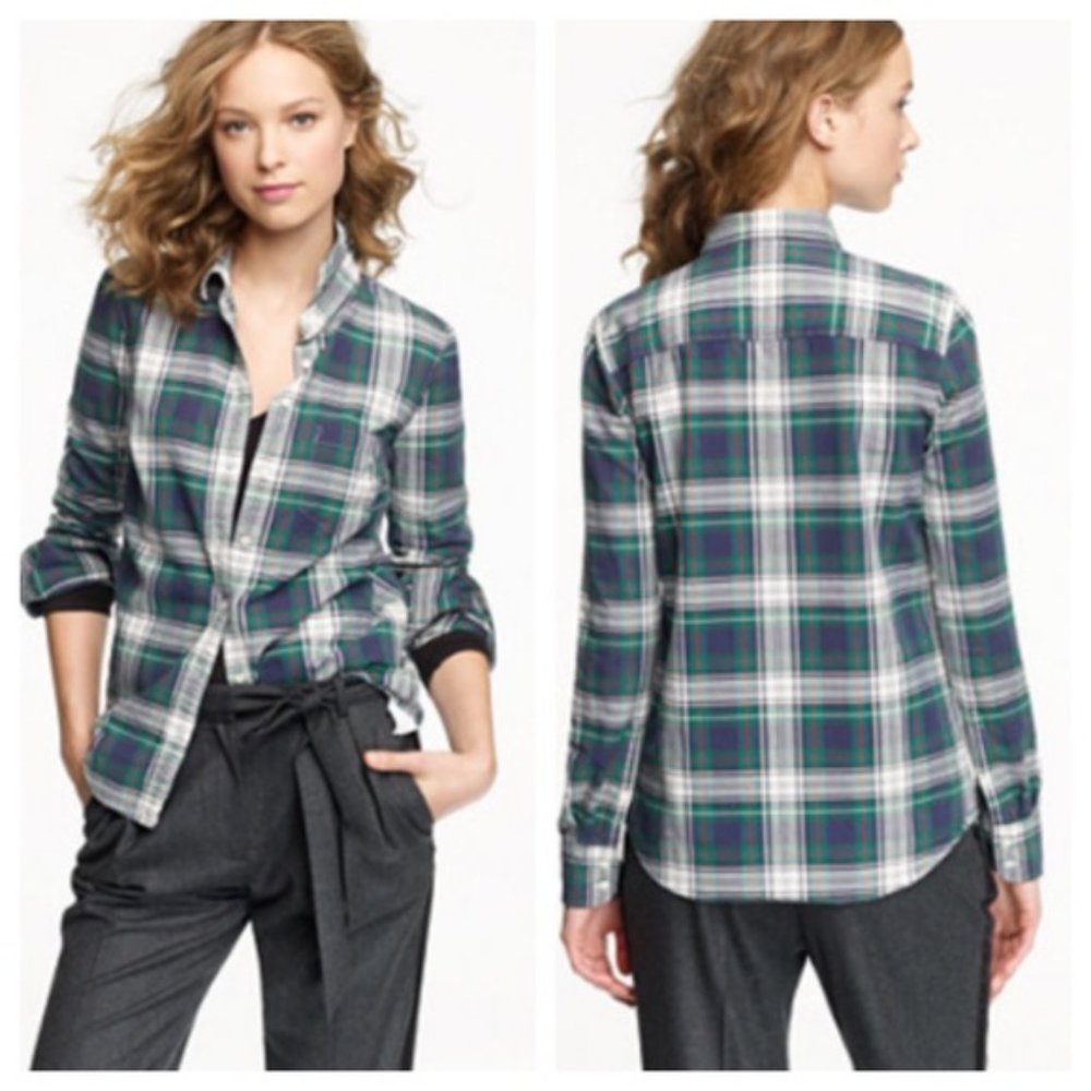 J. Crew plaid boy shirt